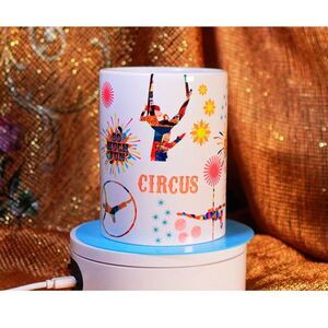 Circus Vibes 15oz Mug Bold Whimsical Coffee Cup Artistic Drinkware Aerial Gym